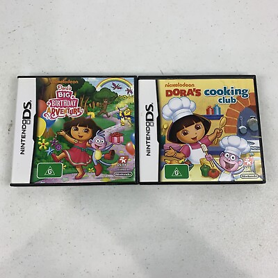 #ad Nintendo DS Dora The Explorer Nickelodeon Games x2 Lot Free Postage AU $23.50