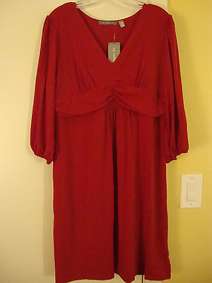 #ad New Womens NY Collection Red Dress Size XL $31.27