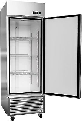 #ad 27#x27;#x27; Commercial Reach In Refrigerator 1 Door Cooling Stainless Steel 23 Cu.Ft $1187.11