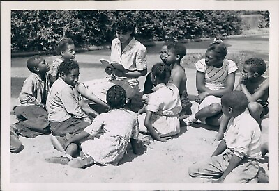 #ad 1945 Helen Guy Instructor Grant Playground Bible Stories Children Vintage Photo $24.99