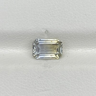 #ad Natural Unheated Bi Color Sapphire 1.53 Cts Emerald Cut Sri Lanka Loose Gemstone $395.00