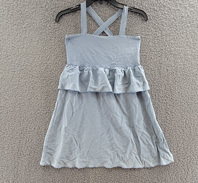 #ad Chaser Coastal Cloth Flouncy Sundress Girls 12 Mineral Wash Smocked Pullover $22.06