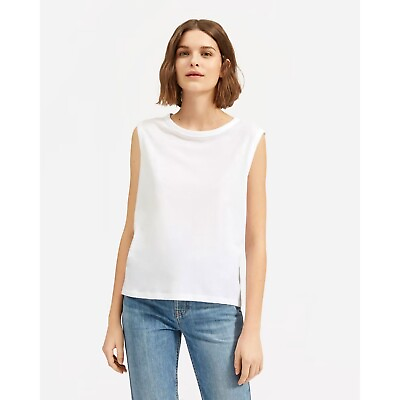 #ad Everlane The Air Muscle Tank Women#x27;s Size XS White New With Tags $14.99
