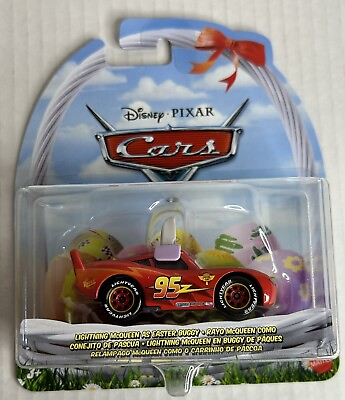 #ad 2024 Mattel Disney Pixar Cars LIGHTNING MCQUEEN AS EASTER BUGGY Easter Edition $10.99