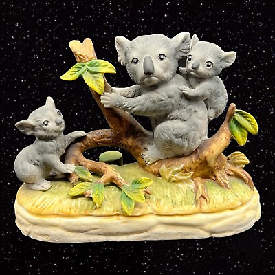 #ad Bud Hastin Enterprises 1972 Koala Bear and Babies Figurine Japan 5”T Ceramic $46.00