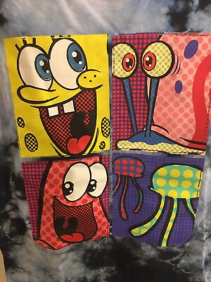 #ad Nickelodeon Sponge Bob Square Pants Youth T Shirt Tie Dyed Blue sz Small $12.99