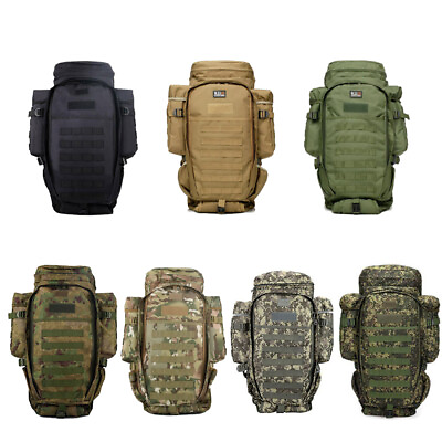 #ad 56L Large Hiking Backpack Tactical Rifle Bag Army Molle Bag Daypack Rucksack $36.99
