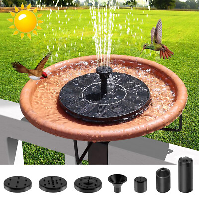#ad Upgraded 1.4W Solar Powered Bird Bath Fountain Water Pump Pond Pool Garden Decor $10.95