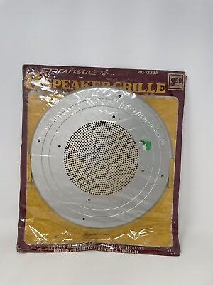 #ad New Vintage Realistic Brushed Aluminum 8 inch Speaker Grille $15.00