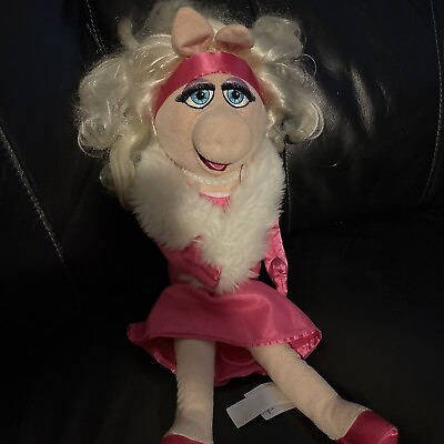 #ad Big MISS PIGGY Muppets Plush Stuffed Animal Authentic DISNEY Store Toy Henson $21.99