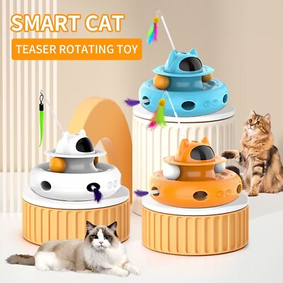 #ad Cat Laser Interactive Indoor Cat Pet Toys Automatic USB Cat Teaser Pet Toys $35.99