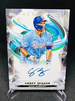 #ad Corey Seager SP AUTO 7 10 2023 Topps Inception Texas Rangers FREE SHIPPING $300.00