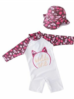 #ad Baby Kid Girls Swimsuit Pool Party Rash Guard Swimwear Bathing GI0097 $15.99