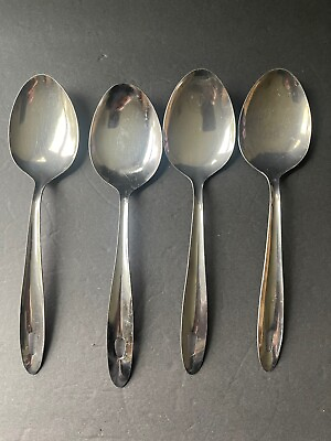 #ad Vintage Stainless Steel Serving Spoons Set Of 4 $15.00