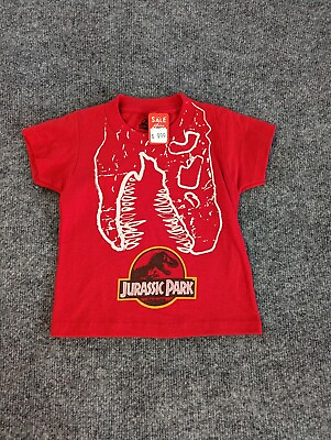 #ad Jurassic Park Boys #x27; T Rex Dinosaur Kids T Shirt Red Size 2T $5.12