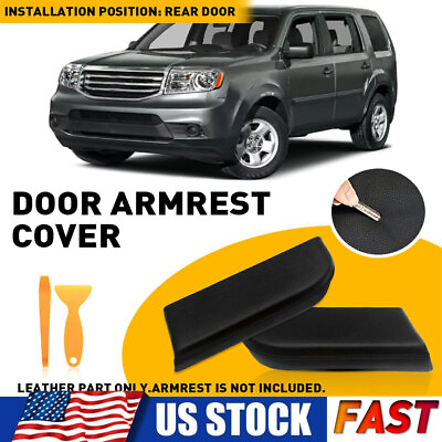 #ad Black For Honda Pilot 2009 15 Rear Door Panels Armrest Replace Cover Durable EON $16.59