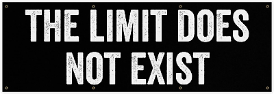 #ad Limit Does Not Exist Banner Gym Quote Inspirational 48 X 16 Inches $45.90