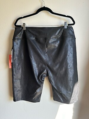 #ad Dex Clothing Plus Size Black Biker Shorts Size 1XL NWT $11.00