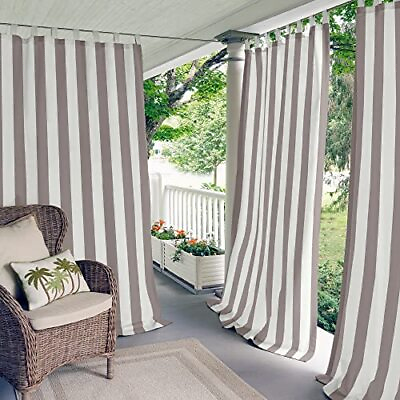 #ad Home Fashions Highland Stripe Indoor Outdoor Curtain Panel 50 inches X 108 i... $46.35