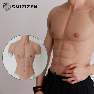 #ad SMITIZEN Silicone Chest Abs Tight Men Body Suit For Cosplay $183.08