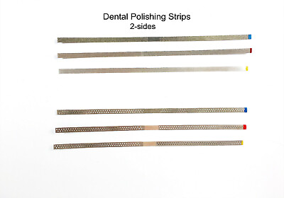#ad Dental Stainless Polishing Surface Diamond Sand Strips Double Side 15 30 45um $162.45