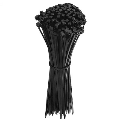 #ad 1000 Pcs Zip Tie Holder Black Necktie Adhesive Blocks Cable Ties $20.79