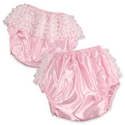 #ad Rearz Pink Satin Rhumba Waterproof Adult Diaper Nappy Cover $35.95