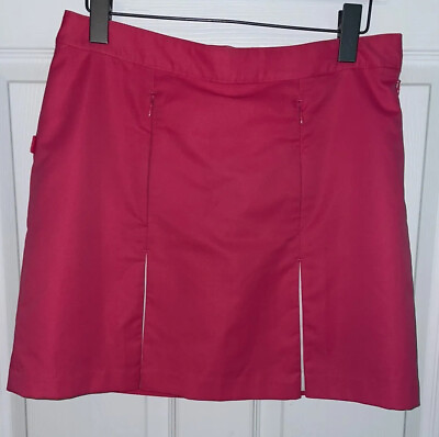#ad Greg Norman Sz 4 Pink Perfect Fit Pleated Skort Skirt Stretch Golf Tennis EUC $7.99
