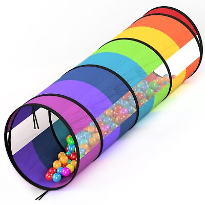 #ad Kids Play Tunnel for Toddlers 1 3 and Up Large 21 Opening Colorful Rainbow Pop $35.23