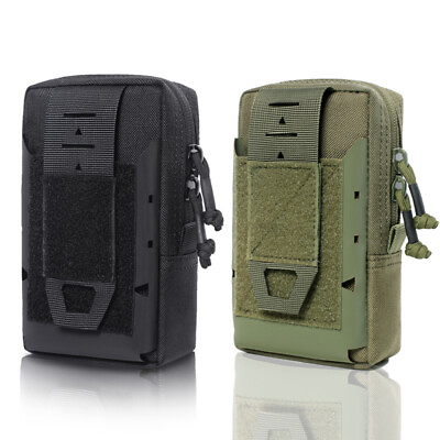 #ad Tactical Cell Phone Holster Pouch Case Molle Gadget Bag Molle Holder Waist Bag $12.99