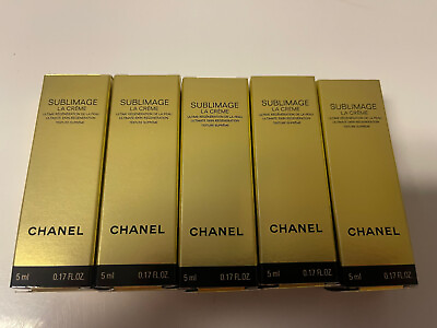 #ad 5x Chanel Sublimage La Creme Texture Supreme 5ml .17oz each each sample tubes $37.00