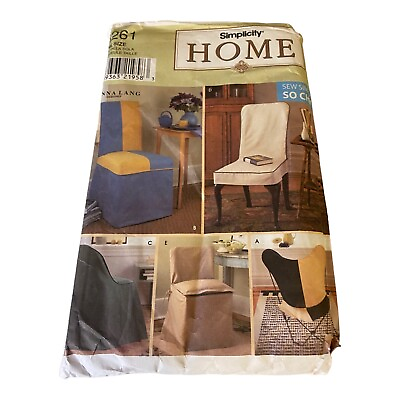 #ad Simplicity Home Decor Pattern 8261 5 Styles of Chair Covers by Donna Lang $12.00