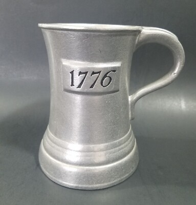 #ad Vintage Wilton Columbia 1776 Pewter Beer Mug Stein Tankard USA $12.99
