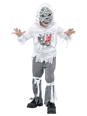 #ad Boys Light Up Mummy Shirt amp; Mask With Light Up Organs Costume $39.99