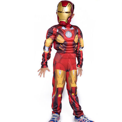 #ad Marvel Avengers Iron Man Muscle Cosplay Halloween Costume Suite amp; Mask SML w $24.99