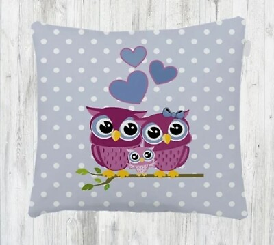 #ad Owl Family 17#x27;#x27; x 17#x27;#x27; Pillow Case  Cushion Cover $12.90
