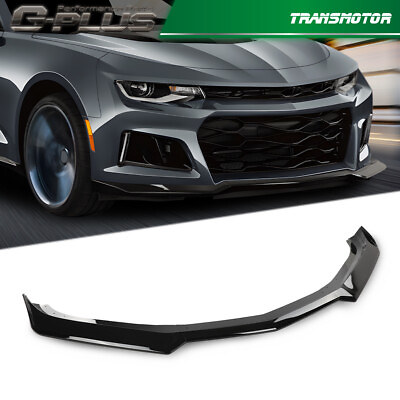 #ad Fits For 16 22 Chevy Camaro 1LE Style Gloss Black Front Bumper Lip Splitter ABS $59.79