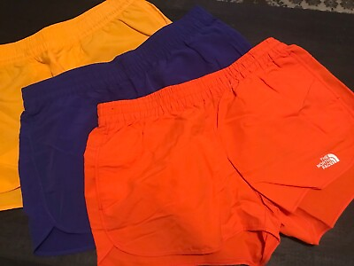 #ad The North Face Womens L Orange Purple Yellow Running Swim Short Shorts Lot Of 3 $29.95