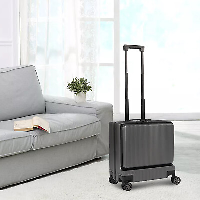 #ad 18quot; Suitcase W USB Charging Function Travel Silent Wheel Carry On Luggage Trunk $87.40
