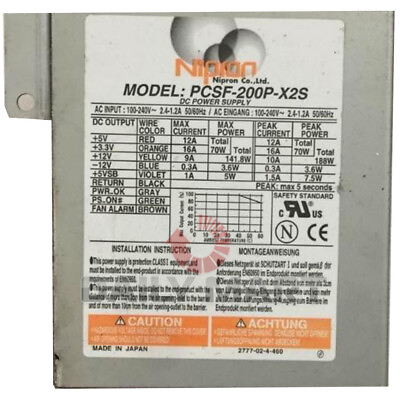 #ad Used amp; Tested NIPRON PCSF 200P X2S Equipment Power Supply $574.16