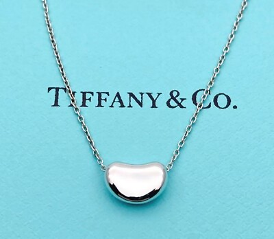 #ad Near MINT TIFFANY amp; Co Sterling Silver 925 Small Bean Pendant $73.99