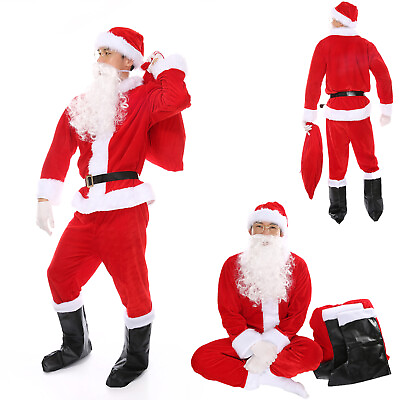 #ad Christmas Santa Claus Cosplay Adult Costume Fancy Dress Party Suit Outfits Xmas $55.99