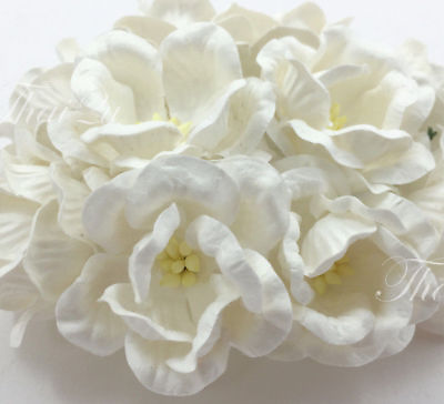 #ad 2quot;or 5cm Peony WHITE Handmade Paper Flower Wedding Scrapbook R43 15 $37.40