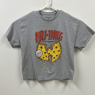 #ad Wu Tang Shirt Mens Xl Gray Short Sleeve Shaolin Alice Ny Pizzeria $9.88