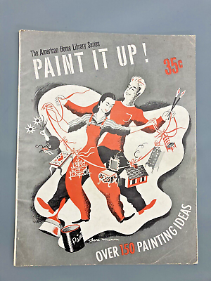 #ad Paint it Up 150 Painting Ideas American Home Library 1940s DIY Decor Magazine $20.09
