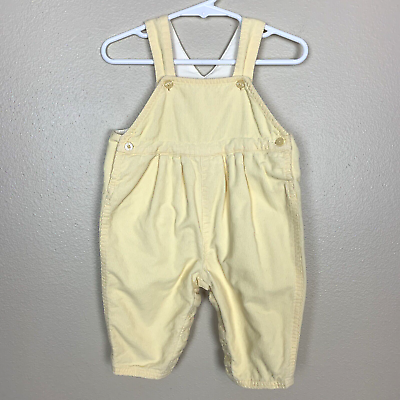 #ad Baby Gap Corduroy Overalls Yellow Snap Leg Boys Girls Newborn NB $16.10