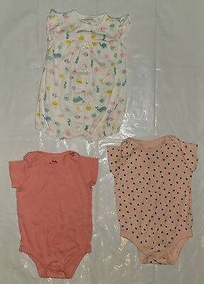 #ad Set Of 3 Baby One Piece Jumpsuits 6 9M $12.99