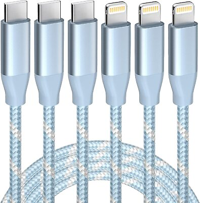 #ad 3 PACK Fast Charger Cable Type USB C PD Cord to For iPhone 14 13 12 11 Pro Max $9.99