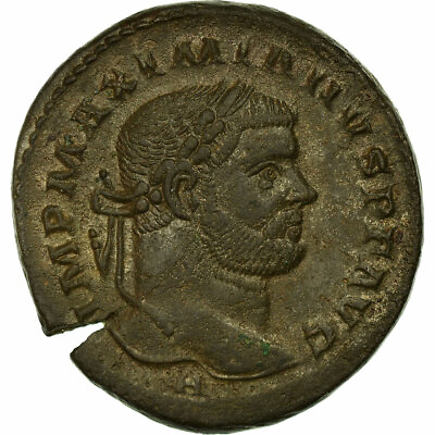 #ad #656729 Coin Maximianus Follis Trier AU Billon RIC:171 b $193.70