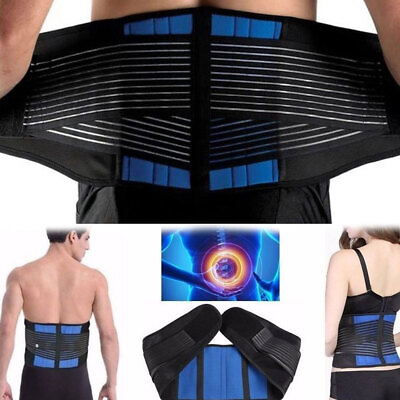 #ad Adjustable Lower Back Brace Lumbar Support Waist Belt for Men Women Pain Relief $7.99